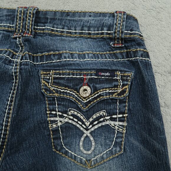 Angels Jeans Junior's Size 7 Blue Low-Rise Skinny Denim 30" Inseam Stretch - Picture 13 of 16